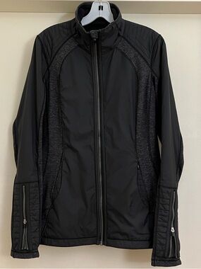 lululemon athletica Women's Dark Gray/Black Heather Zip-Up Jacket